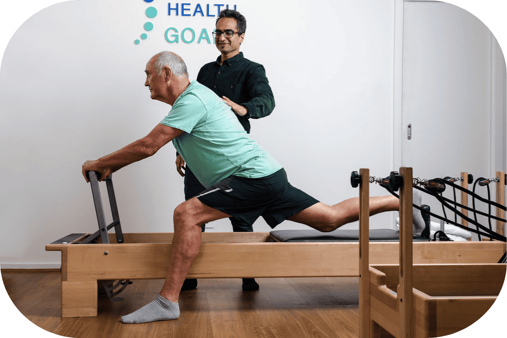 Physiotherapist-led Clinical Pilates session in Adelaide focusing on core strength and flexibility.