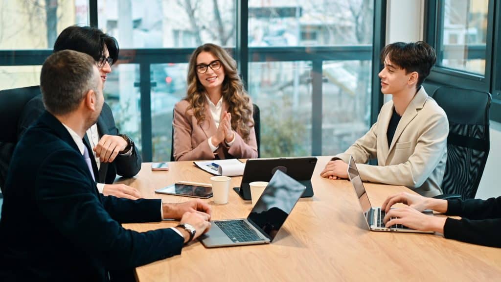 Physio-led workplace wellness program session with employees by Therapia Adelaide